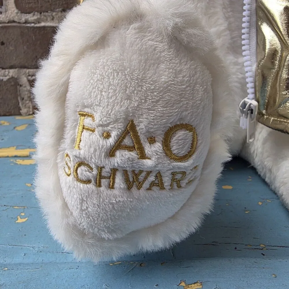 FAO Schwarz 160th Anniversary Teddy Bear Plush Gold Jacket Collectible-Limited